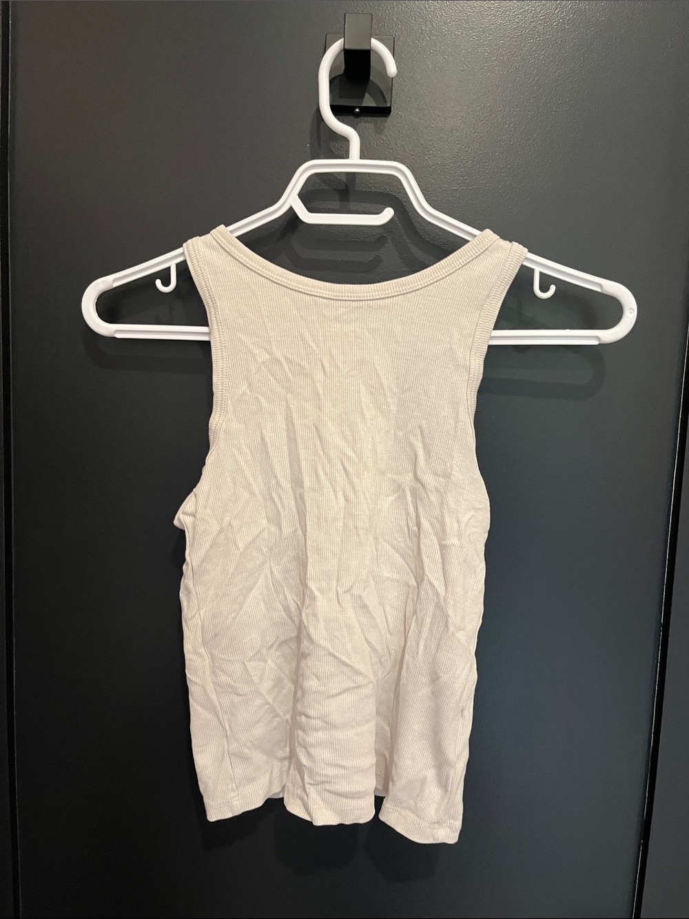 H&M Kids Ribbed Tank Top in Light Beige